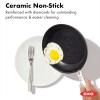 imageOXO Enhanced 12quot Frying Pan Skillet PFASFree Ceramic Nonstick Durable Hard Anodized Cookware Scratch Resistant Stainless Steel Handle Good Grips Dishwasher ampamp Oven safe BlackBlack