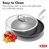 imageOXO Enhanced 12quot Frying Pan Skillet PFASFree Ceramic Nonstick Durable Hard Anodized Cookware Scratch Resistant Stainless Steel Handle Good Grips Dishwasher ampamp Oven safe BlackBlack