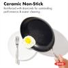 imageOXO Enhanced 12quot Frying Pan Skillet PFASFree Ceramic Nonstick Durable Hard Anodized Cookware Scratch Resistant Stainless Steel Handle Good Grips Dishwasher ampamp Oven safe BlackBlack