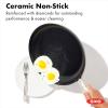 imageOXO Enhanced 12quot Frying Pan Skillet PFASFree Ceramic Nonstick Durable Hard Anodized Cookware Scratch Resistant Stainless Steel Handle Good Grips Dishwasher ampamp Oven safe BlackBlack