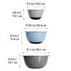 imageOXO Good Grips 3Piece StainlessSteel Mixing Bowl SetBlueGray