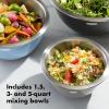 imageOXO Good Grips 3Piece StainlessSteel Mixing Bowl SetBlueGray