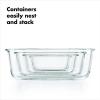 imageOXO Good Grips 4 Cup Smart Seal Leakproof Glass Round Airtight Food Storage Container2 Cup