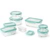 imageOXO Good Grips 8 Piece Prep Serve and Store Smart Seal Glass Food Storage Set16Piece  Half RectangleHalf Round