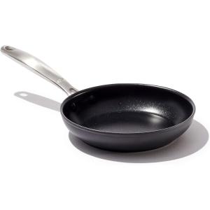 imageOXO Enhanced 12quot Frying Pan Skillet PFASFree Ceramic Nonstick Durable Hard Anodized Cookware Scratch Resistant Stainless Steel Handle Good Grips Dishwasher ampamp Oven safe BlackBlack
