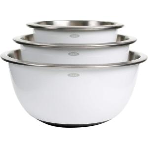 imageOXO Good Grips 3Piece StainlessSteel Mixing Bowl SetWhite