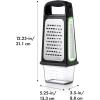 imageOXO Good Grips Etched Box Grater with Removable Zester  Ideal for Grating Cheese or Zesting Fruits  Storage Container Included  4 Sided Grater  Comfortable HandleBox Grater with Removeable Zester
