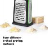 imageOXO Good Grips Etched Box Grater with Removable Zester  Ideal for Grating Cheese or Zesting Fruits  Storage Container Included  4 Sided Grater  Comfortable HandleBox Grater with Removeable Zester