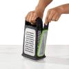 imageOXO Good Grips Etched Box Grater with Removable Zester  Ideal for Grating Cheese or Zesting Fruits  Storage Container Included  4 Sided Grater  Comfortable HandleBox Grater with Removeable Zester