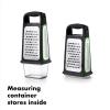imageOXO Good Grips Etched Box Grater with Removable Zester  Ideal for Grating Cheese or Zesting Fruits  Storage Container Included  4 Sided Grater  Comfortable HandleBox Grater with Removeable Zester