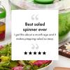 imageOXO Good Grips Salad Spinner  Lettuce Spinner  Fruit Washer  Fruit Washing Bowl with Strainer  Vegetable Cleaner  Salad Cleaner  Lettuce Washer  622 Quart CapacityGreen Salad Spinner