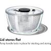 imageOXO Good Grips Salad Spinner  Lettuce Spinner  Fruit Washer  Fruit Washing Bowl with Strainer  Vegetable Cleaner  Salad Cleaner  Lettuce Washer  622 Quart CapacityGlass Salad Spinner