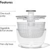 imageOXO Good Grips Salad Spinner  Lettuce Spinner  Fruit Washer  Fruit Washing Bowl with Strainer  Vegetable Cleaner  Salad Cleaner  Lettuce Washer  622 Quart CapacityLarge Salad Spinner