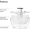 imageOXO Good Grips Salad Spinner  Lettuce Spinner  Fruit Washer  Fruit Washing Bowl with Strainer  Vegetable Cleaner  Salad Cleaner  Lettuce Washer  622 Quart CapacityLittle Salad  Herb Spinner