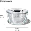 imageOXO Good Grips Salad Spinner  Lettuce Spinner  Fruit Washer  Fruit Washing Bowl with Strainer  Vegetable Cleaner  Salad Cleaner  Lettuce Washer  622 Quart CapacityGlass Salad Spinner