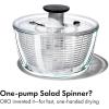 imageOXO Good Grips Salad Spinner  Lettuce Spinner  Fruit Washer  Fruit Washing Bowl with Strainer  Vegetable Cleaner  Salad Cleaner  Lettuce Washer  622 Quart CapacityGlass Salad Spinner
