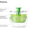 imageOXO Good Grips Salad Spinner  Lettuce Spinner  Fruit Washer  Fruit Washing Bowl with Strainer  Vegetable Cleaner  Salad Cleaner  Lettuce Washer  622 Quart CapacityGreen Salad Spinner