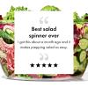 imageOXO Good Grips Salad Spinner  Lettuce Spinner  Fruit Washer  Fruit Washing Bowl with Strainer  Vegetable Cleaner  Salad Cleaner  Lettuce Washer  622 Quart CapacityLarge Salad Spinner
