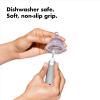 imageOXO Tot Bottle Brush with Nipple Cleaner and Stand  Gray 2Pack2 Count Pack of 1