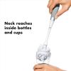 imageOXO Tot Bottle Brush with Nipple Cleaner and Stand  Gray 2Pack2 Count Pack of 1