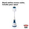 imageOXO Tot Bottle Brush with Nipple Cleaner and Stand Navy