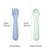 imageOXO Tot Plastic Fork and Spoon Set  Opal and DuskOpalDusk