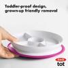 imageOXO Tot Stick and Stay Suction Divided Plate  BlossomPink