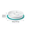imageOXO Tot Stick and Stay Suction Divided Plate  BlossomTeal