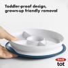 imageOXO Tot Stick and Stay Suction Divided Plate  BlossomTot Navy
