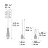imageOXO Tot Water Bottle and Straw Cup Cleaning Set Brush Set  GrayBrush Set