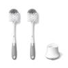 imageOXO Tot Bottle Brush with Nipple Cleaner and Stand  Gray 2Pack2 Count Pack of 1