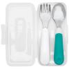 imageOXO Tot OnTheGo Fork and Spoon Set  DuskTeal
