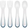 imageOXO Tot Plastic Fork and Spoon Set  Opal and DuskNavy