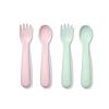 imageOXO Tot Plastic Fork and Spoon Set  Opal and DuskOpalBlossom
