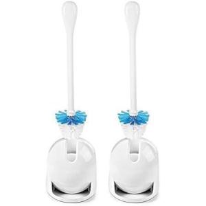 imageOXO Good Grips Compact Toilet Brush ampamp Canister  White1 Count Pack of 2