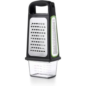 imageOXO Good Grips Etched Box Grater with Removable Zester  Ideal for Grating Cheese or Zesting Fruits  Storage Container Included  4 Sided Grater  Comfortable HandleBox Grater with Removeable Zester