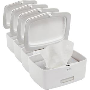 imageOXO Good Grips PerfectPull Wipes Dispenser 6quot L x 45quot W x 32quot H5875 L x 6625 W x 3375 H Pack of 4