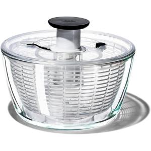 imageOXO Good Grips Salad Spinner  Lettuce Spinner  Fruit Washer  Fruit Washing Bowl with Strainer  Vegetable Cleaner  Salad Cleaner  Lettuce Washer  622 Quart CapacityGlass Salad Spinner