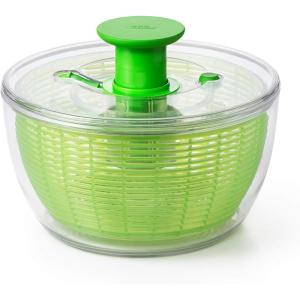 imageOXO Good Grips Salad Spinner  Lettuce Spinner  Fruit Washer  Fruit Washing Bowl with Strainer  Vegetable Cleaner  Salad Cleaner  Lettuce Washer  622 Quart CapacityGreen Salad Spinner