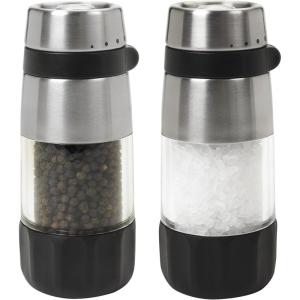 imageOXO Salt and Pepper Grinder Set Stainless SteelSalt  Pepper Grinder Set