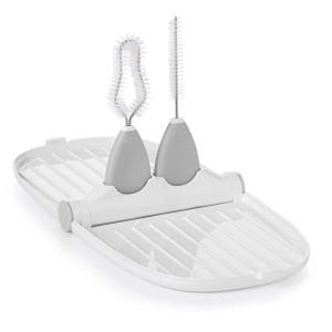 imageOXO Tot Breast Pump Parts Compact Drying Rack with Detail Brushes Gray