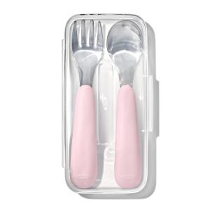 imageOXO Tot OnTheGo Fork and Spoon Set  DuskBlossom
