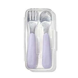 imageOXO Tot OnTheGo Fork and Spoon Set  DuskLilac