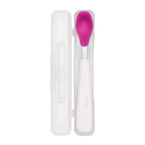 imageOXO Tot OntheGo Feeding Spoon with Travel Case  PinkPink