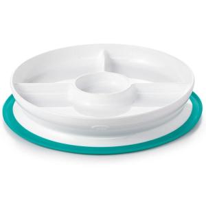 imageOXO Tot Stick and Stay Suction Divided Plate  BlossomTeal