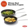 imageOXO Enhanced 8quot 10quot and 12quot 3 Piece Frying Pan Skillet Set Healthy Ceramic Nonstick PFASFree Stainless Steel Handle Dishwasher Safe Oven Safe BlackBlack