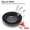 imageOXO Enhanced 8quot 10quot and 12quot 3 Piece Frying Pan Skillet Set Healthy Ceramic Nonstick PFASFree Stainless Steel Handle Dishwasher Safe Oven Safe BlackBlack