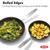 imageOXO Enhanced 8quot 10quot and 12quot 3 Piece Frying Pan Skillet Set Healthy Ceramic Nonstick PFASFree Stainless Steel Handle Dishwasher Safe Oven Safe BlackBlack