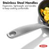 imageOXO Enhanced 8quot 10quot and 12quot 3 Piece Frying Pan Skillet Set Healthy Ceramic Nonstick PFASFree Stainless Steel Handle Dishwasher Safe Oven Safe BlackBlack
