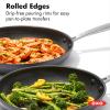 imageOXO Enhanced 8quot 10quot and 12quot 3 Piece Frying Pan Skillet Set Healthy Ceramic Nonstick PFASFree Stainless Steel Handle Dishwasher Safe Oven Safe BlackBlack